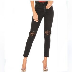 Mother the super stunner ankle fray Jean